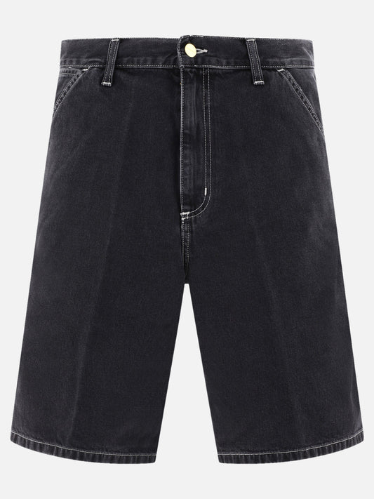 Utility shorts Solid colour  Black - Carhartt WIP Men | PLP | VIETTI Online Store 
