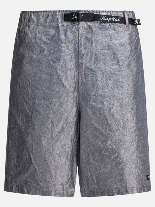Drawstring shorts Solid colour  Silver - KAPITAL Men | PDP | VIETTI Online Store 
