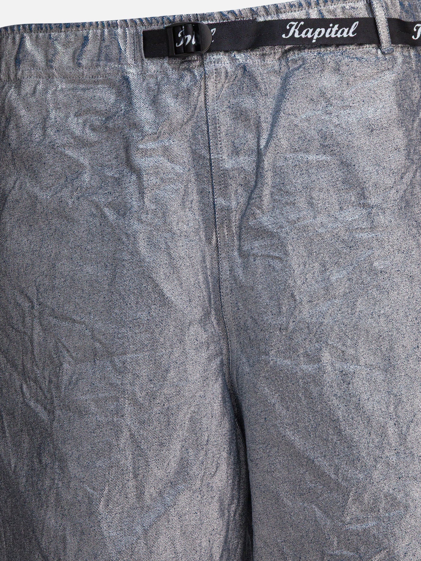 Drawstring shorts Solid colour  Silver - KAPITAL Men | PDP | VIETTI Online Store | thumbnail_3