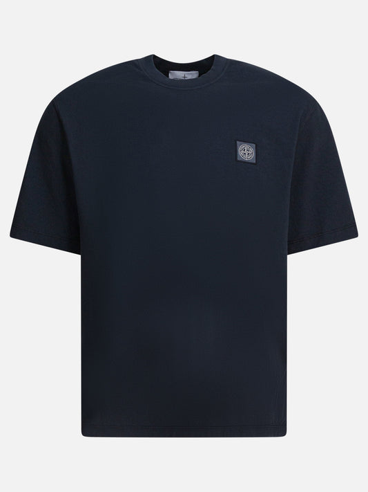 Crewneck t-shirts Logo  Blue - Stone Island Men | PLP | VIETTI Online Store 

