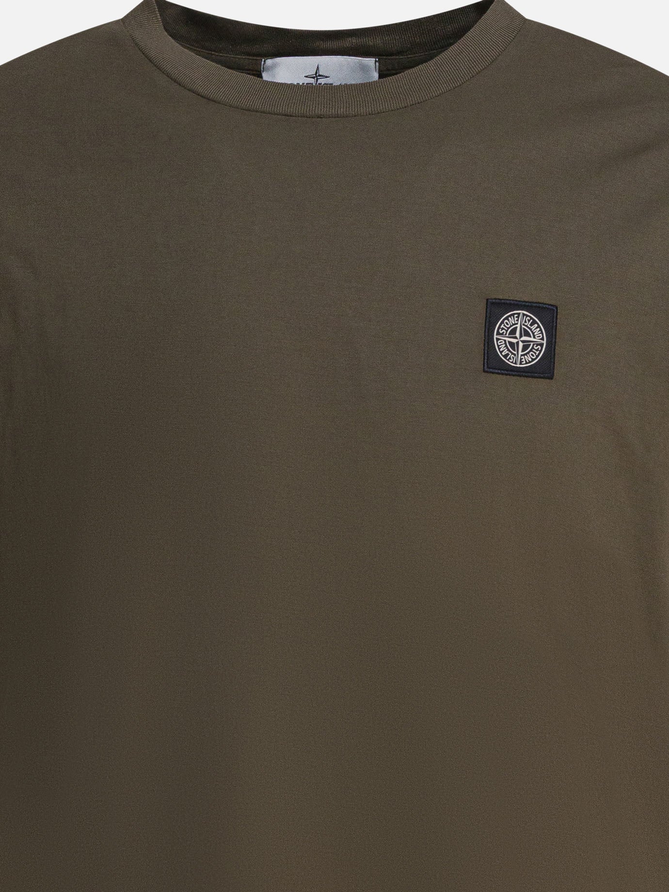 Crewneck t-shirts Logo  Green - Stone Island Men | PDP | VIETTI Online Store | thumbnail_3