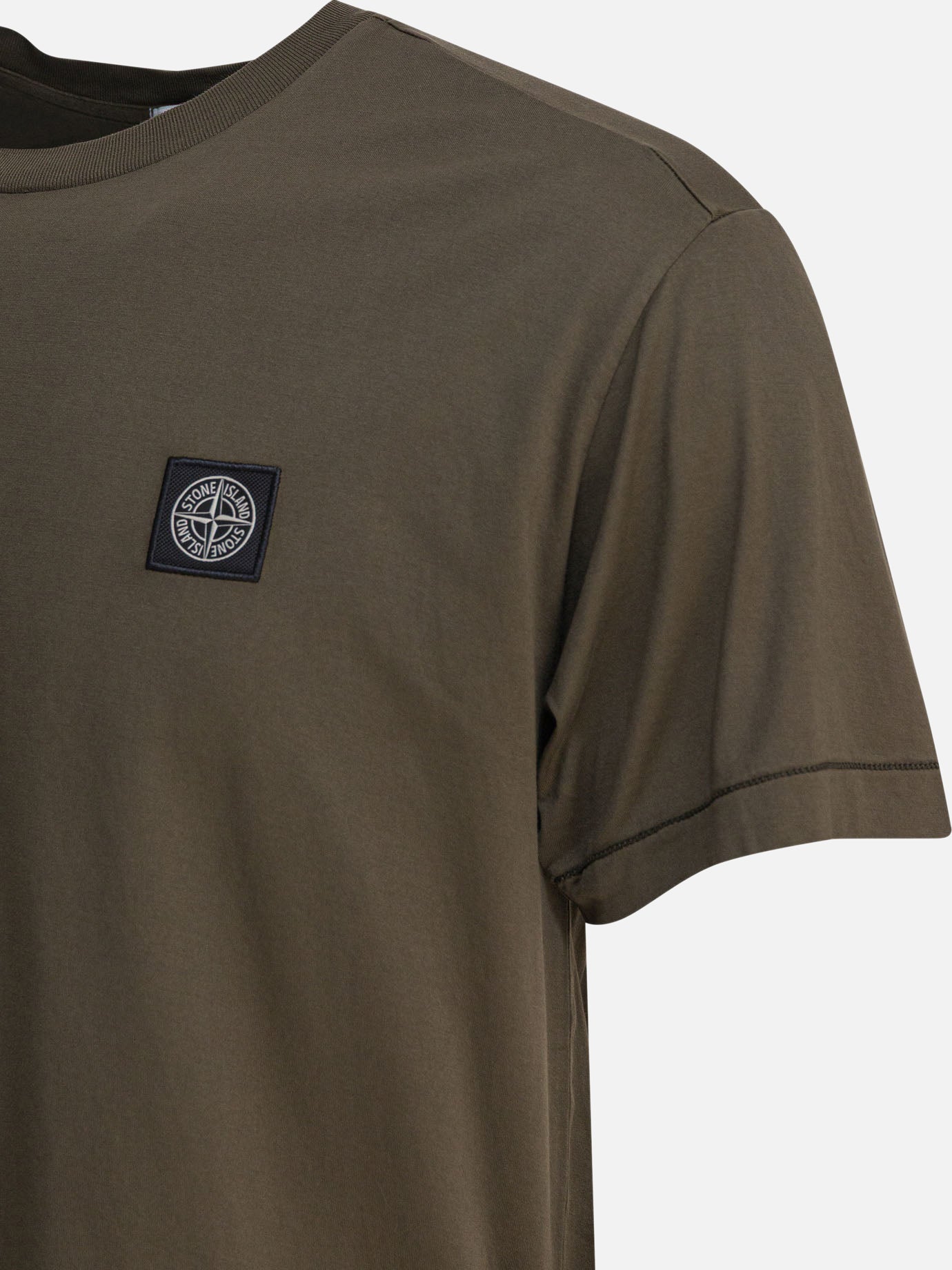 Crewneck t-shirts Logo  Green - Stone Island Men | PDP | VIETTI Online Store | thumbnail_4