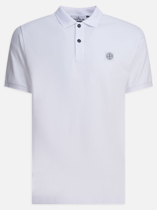 Polo shirts with buttons Logo  White - Stone Island Men | PLP | VIETTI Online Store 
