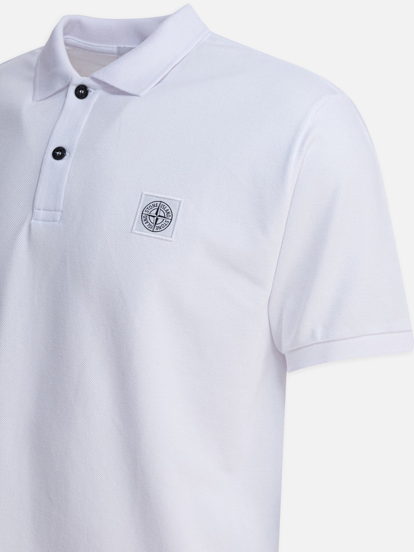 Polo shirts with buttons Logo  White - Stone Island Men | PDP | VIETTI Online Store | Zoom-Modal_4
