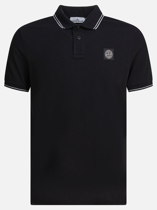 Polo shirts with buttons Logo  Black - Stone Island Men | PLP | VIETTI Online Store 
