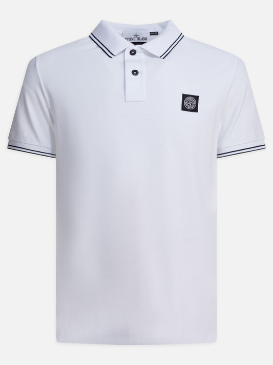 Polo shirts with buttons Logo  White - Stone Island Men | PLP | VIETTI Online Store 
