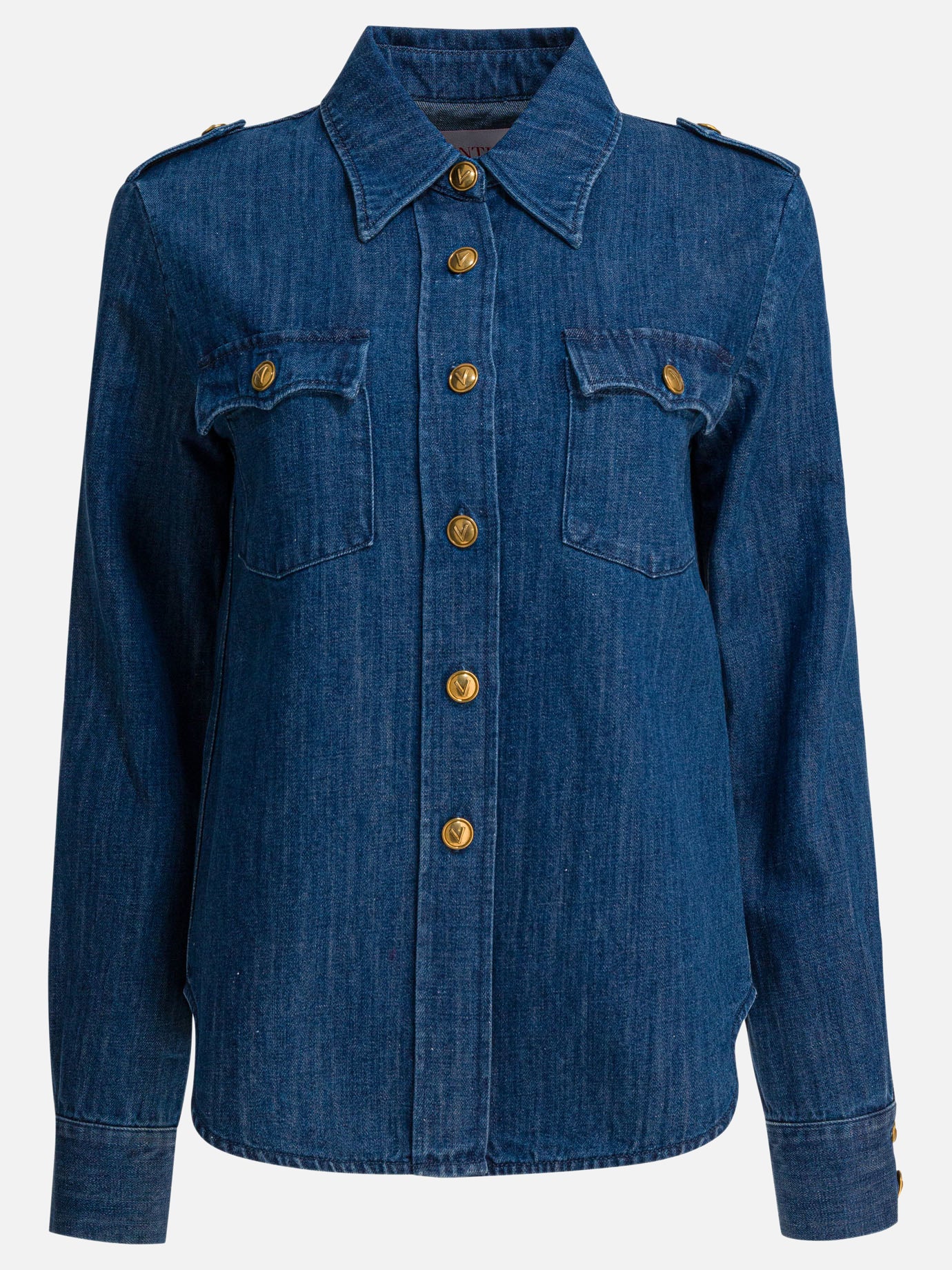 Casual shirts Solid colour  Blue - Valentino Women | PDP | VIETTI Online Store | Zoom-Modal
