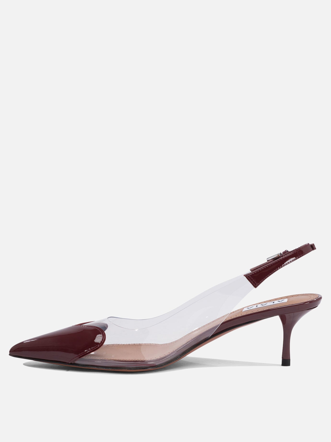 Slingbacks 50% patent calfskin 50% polyurethane - 95% leather 5% rubber  Bordeaux - Alaïa Women | PDP | VIETTI Online Store | thumbnail_3