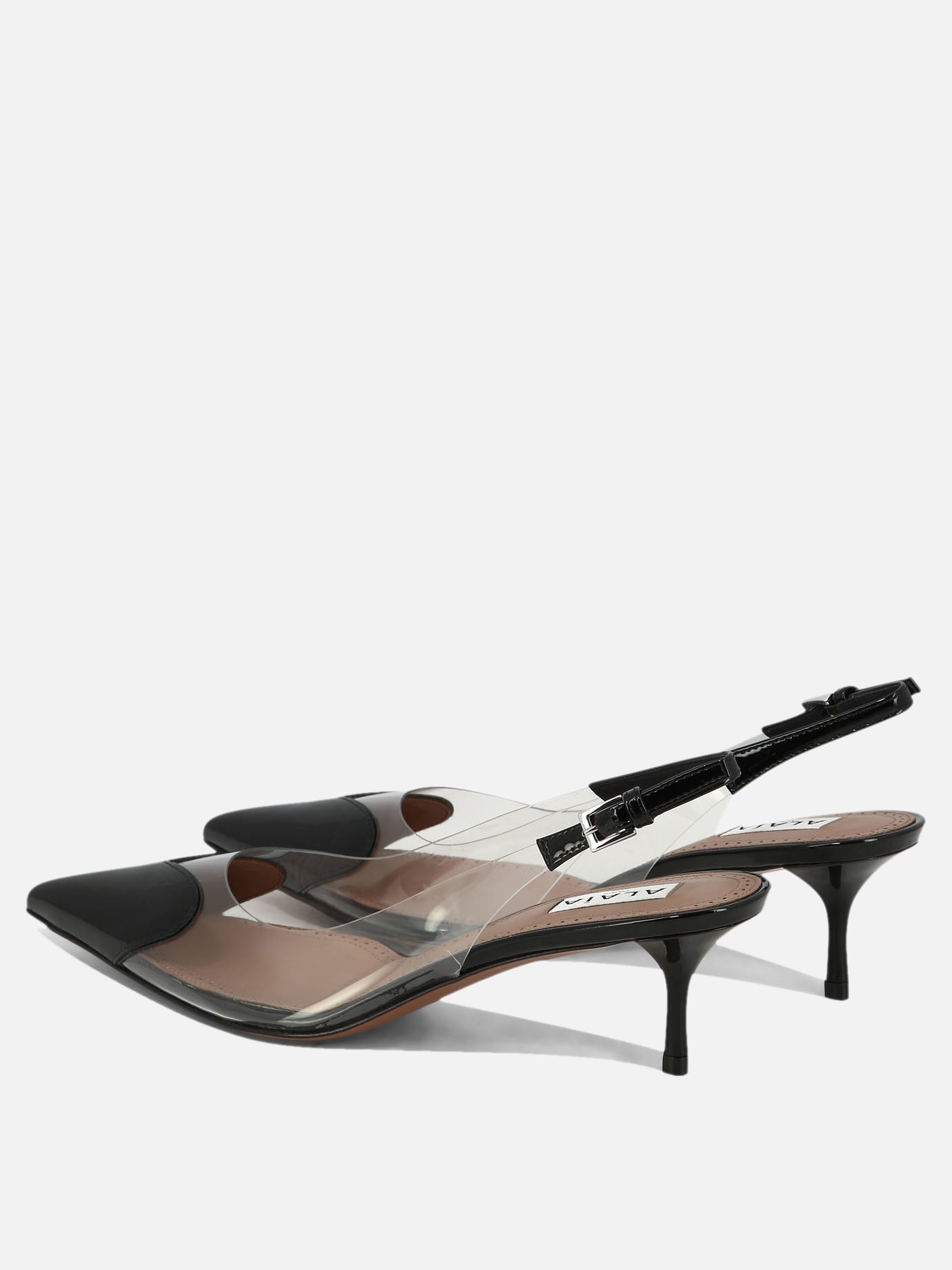 Slingbacks 50% patent calfskin 50% polyurethane - 95% leather 5% rubber  Black - Alaïa Women | PDP | VIETTI Online Store | Zoom-Modal_4
