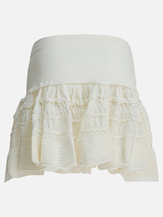 Miniskirts Solid colour  White - Alaïa Women | PDP | VIETTI Online Store | 2
