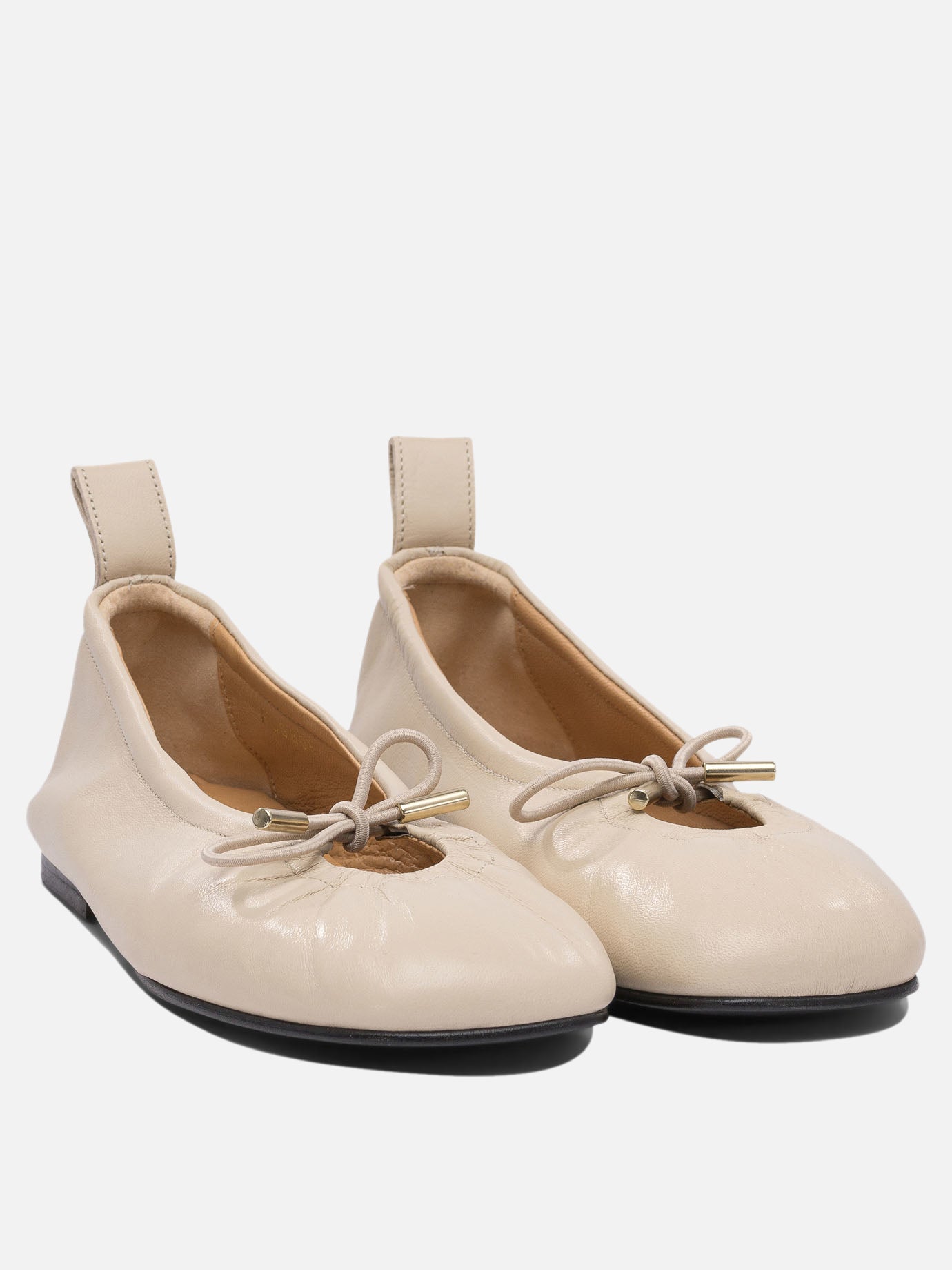 Classic ballet flats 100% leather  White - Alohas Women | PDP | VIETTI Online Store | thumbnail_2