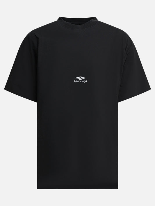 Crewneck t-shirts Logo  Black - Balenciaga Men | PDP | VIETTI Online Store 
