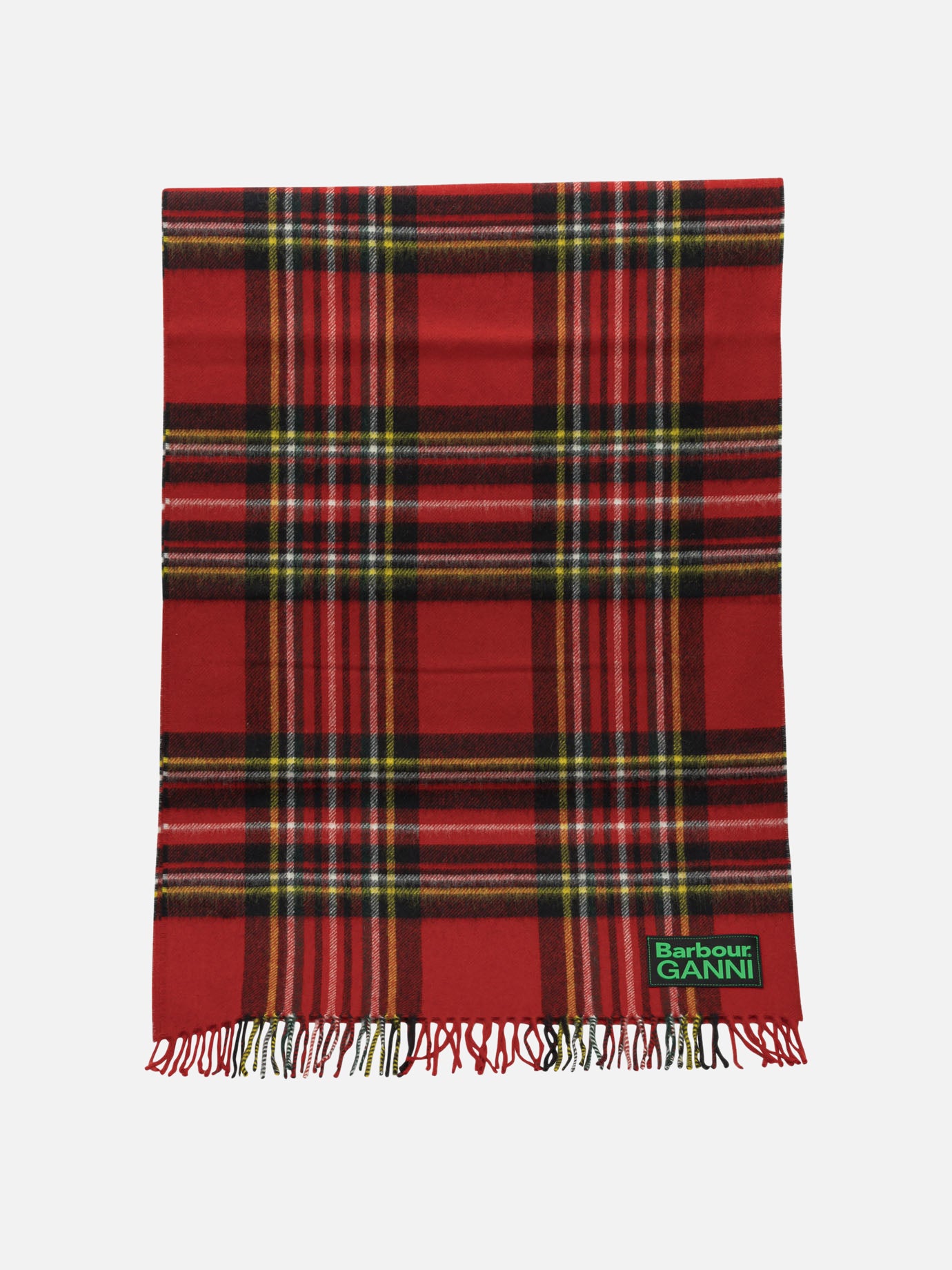 Fringed scarves 100% wool  Red - Barbour Women | PDP | VIETTI Online Store | Zoom-Modal

