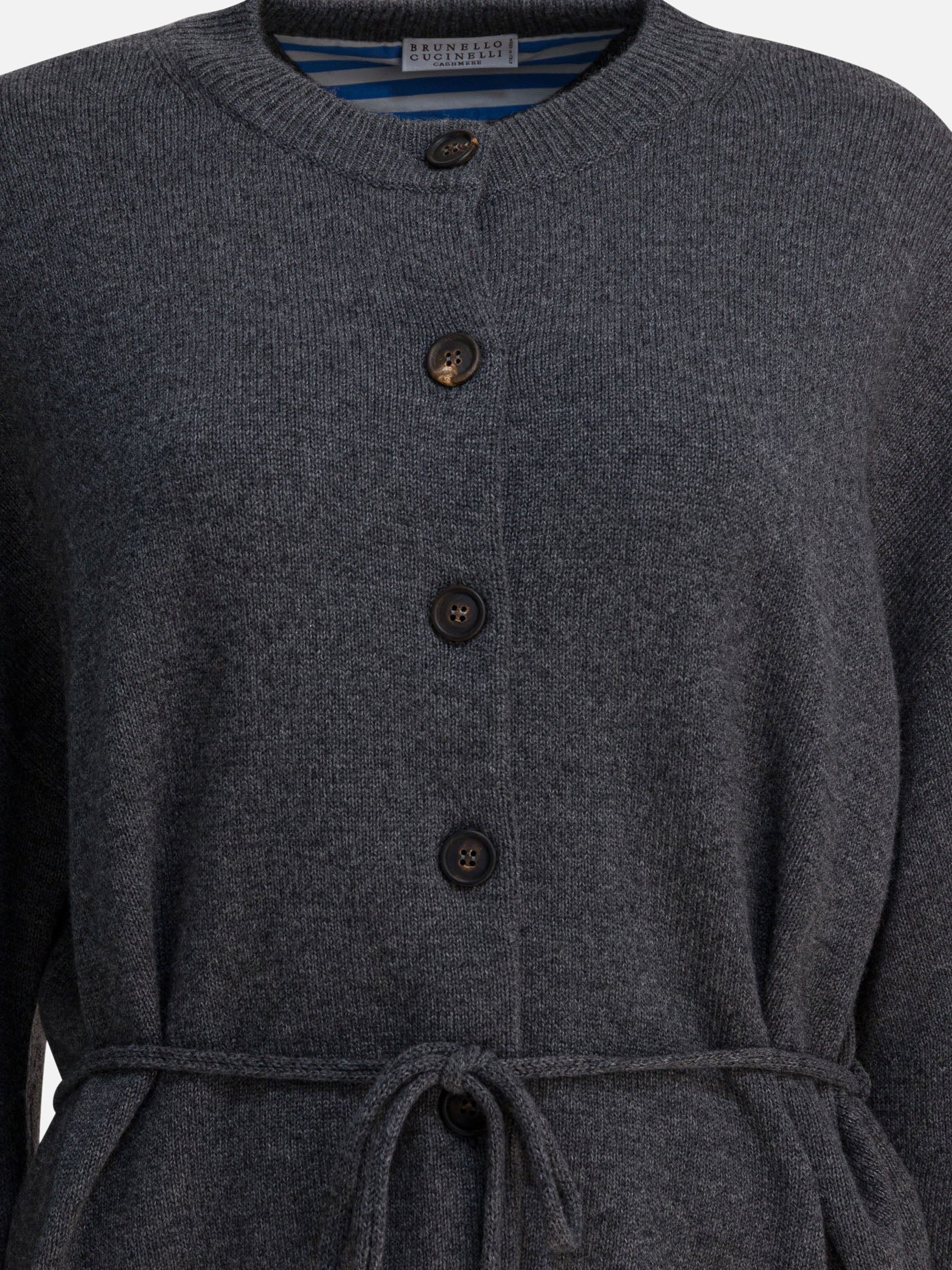 Cardigans Solid colour  Blue - Brunello Cucinelli Women | PDP | VIETTI Online Store | thumbnail_3
