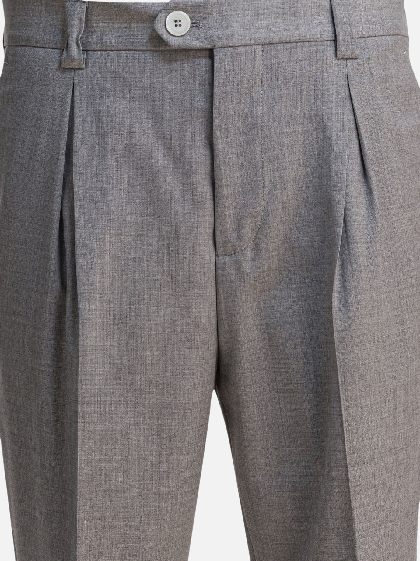 Tailored trousers Solid colour  Grey - Brunello Cucinelli Men | PDP | VIETTI Online Store | thumbnail_3