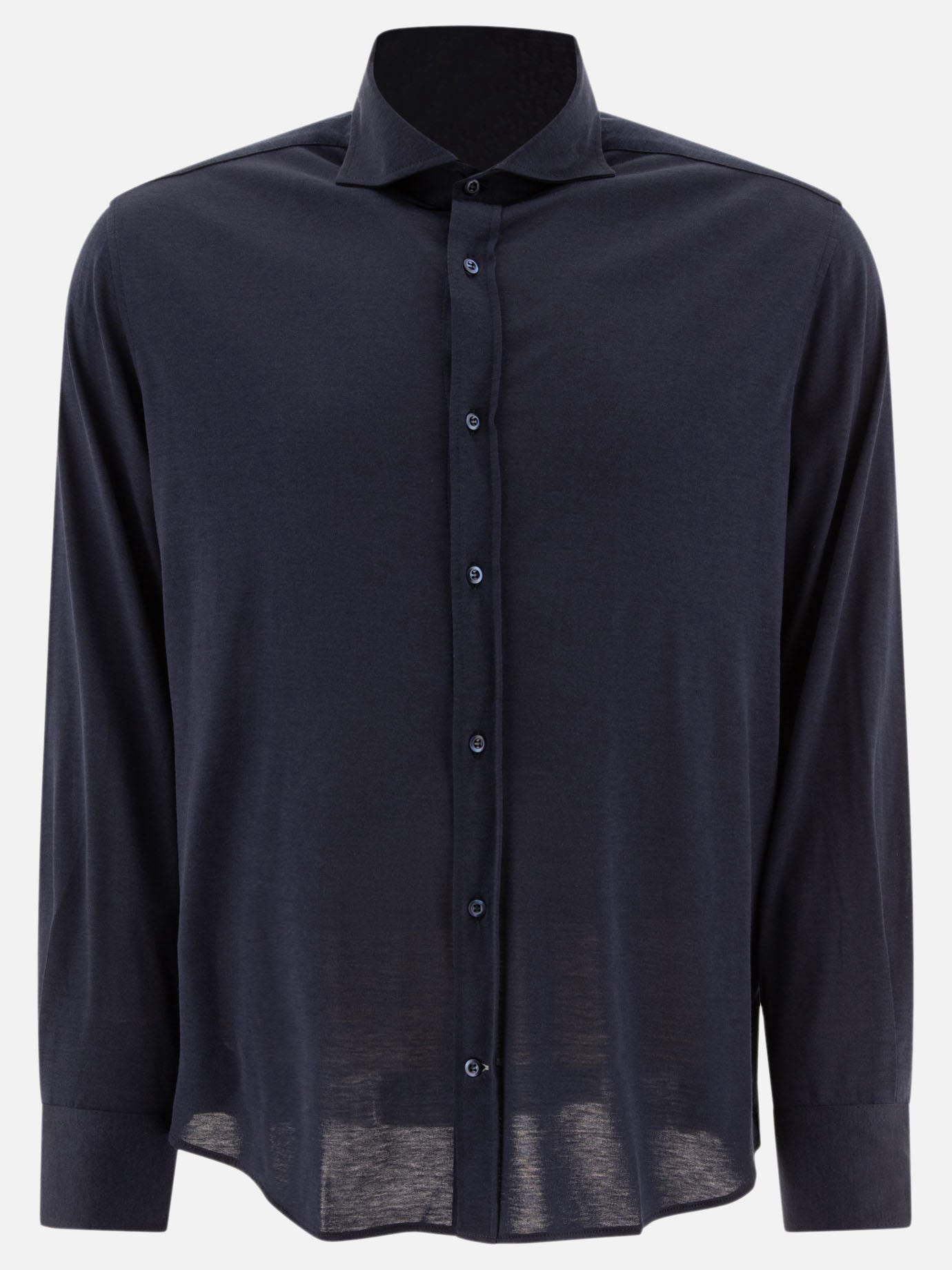 Casual shirts Solid colour  Blue - Brunello Cucinelli Men | PDP | VIETTI Online Store | Zoom-Modal
