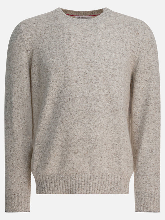 Crewneck sweaters Solid colour  Grey - Brunello Cucinelli Men | PLP | VIETTI Online Store 
