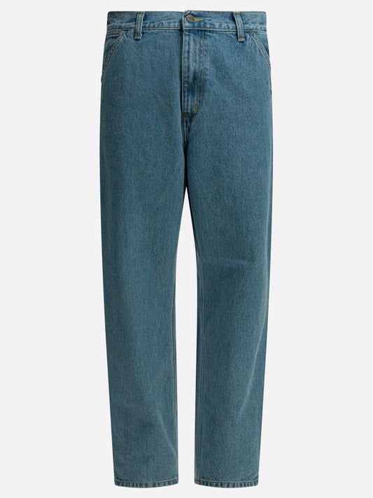 Wide-leg jeans 100% cotton  Blue - Carhartt WIP Men | PLP | VIETTI Online Store 
