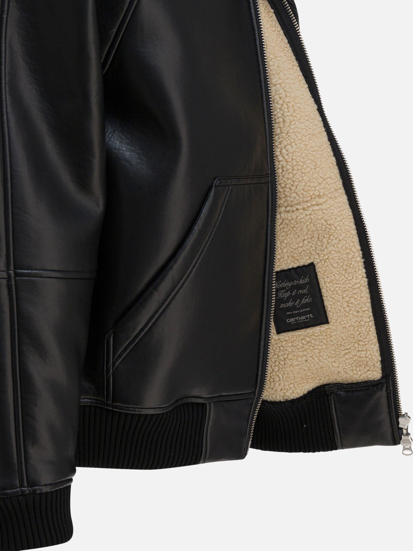 Leather jackets Solid colour  Black - Carhartt WIP Men | PDP | VIETTI Online Store | Zoom-Modal_4
