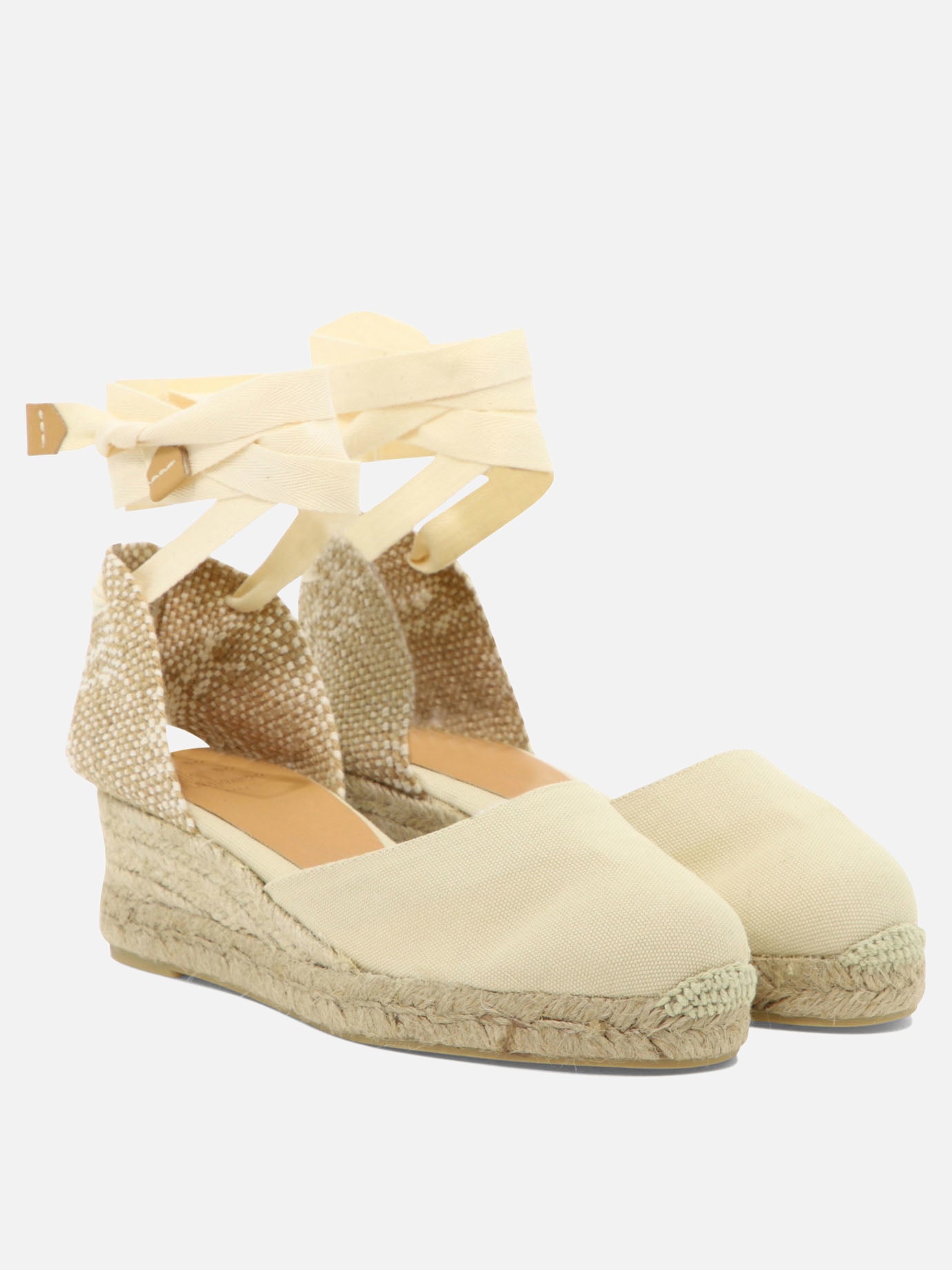 Heeled espadrilles 100% organic cotton - 100% rubber  Beige - Castañer Women | PDP | VIETTI Online Store | Zoom-Modal_2
