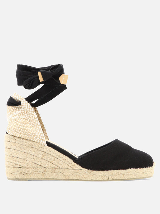 Heeled espadrilles 100% organic cotton - 100% rubber  Black - Castañer Women | PLP | VIETTI Online Store 
