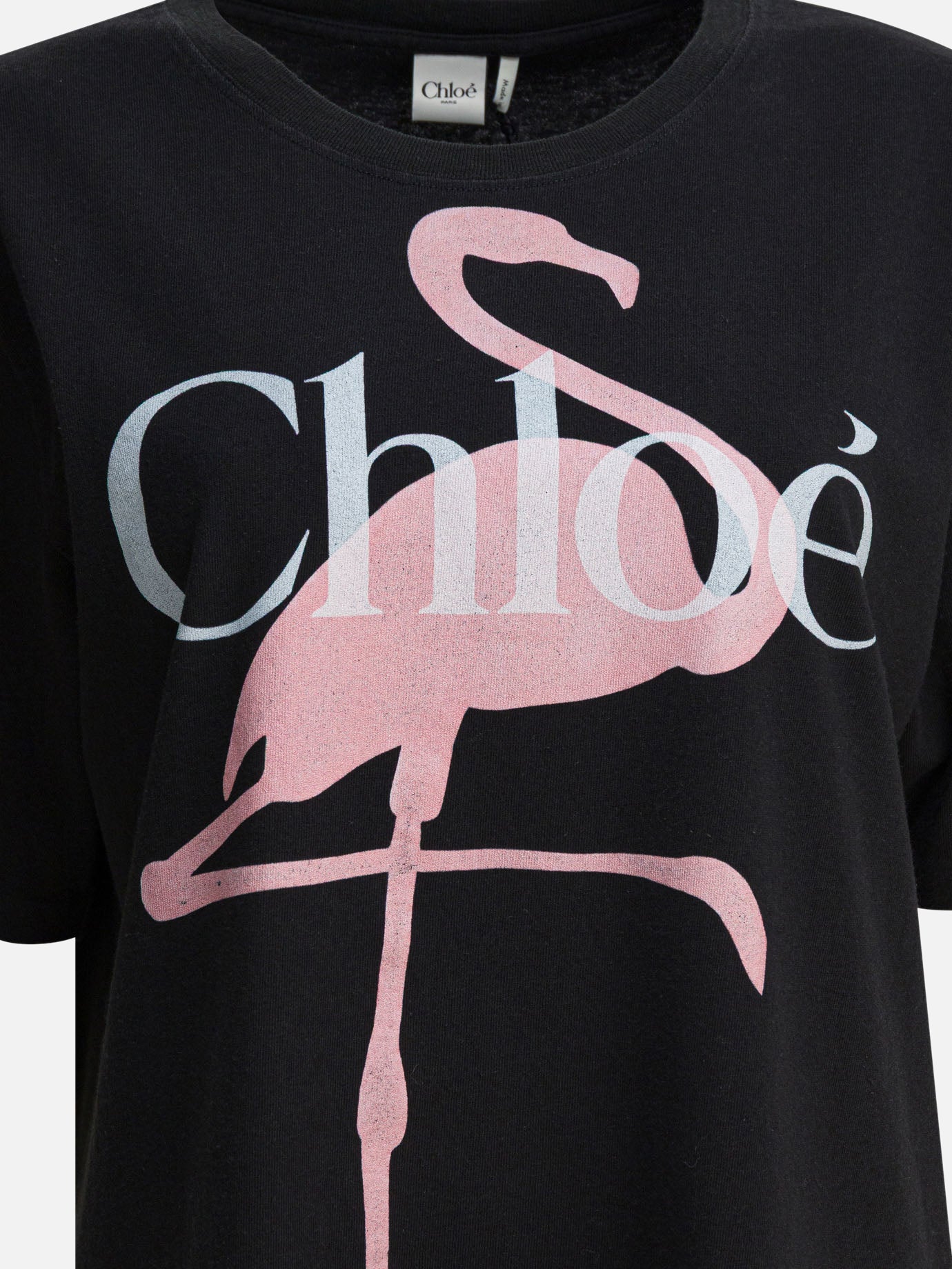 Crewneck t-shirts Logo  Black - Chloé Women | PDP | VIETTI Online Store | thumbnail_3