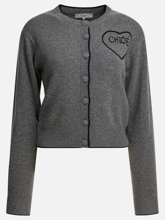 Cardigans Logo  Grey - Chloé Women | PLP | VIETTI Online Store 
