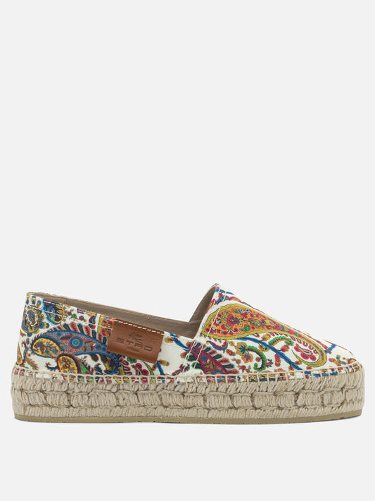 Flat espadrilles 100% cotton  White - Etro Women | PDP | VIETTI Online Store 
