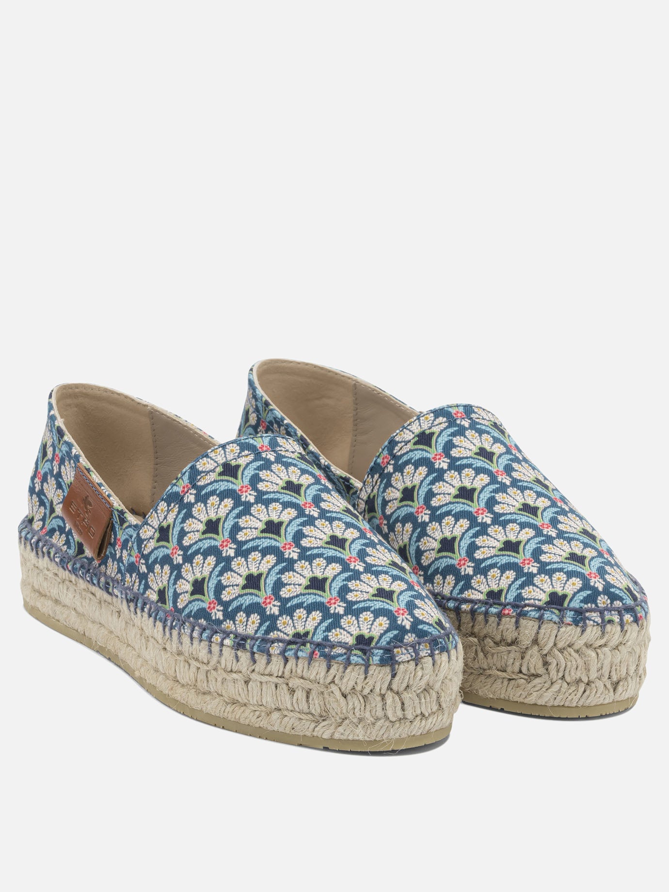 Flat espadrilles 100% cotton  Blue - Etro Women | PDP | VIETTI Online Store | thumbnail_2