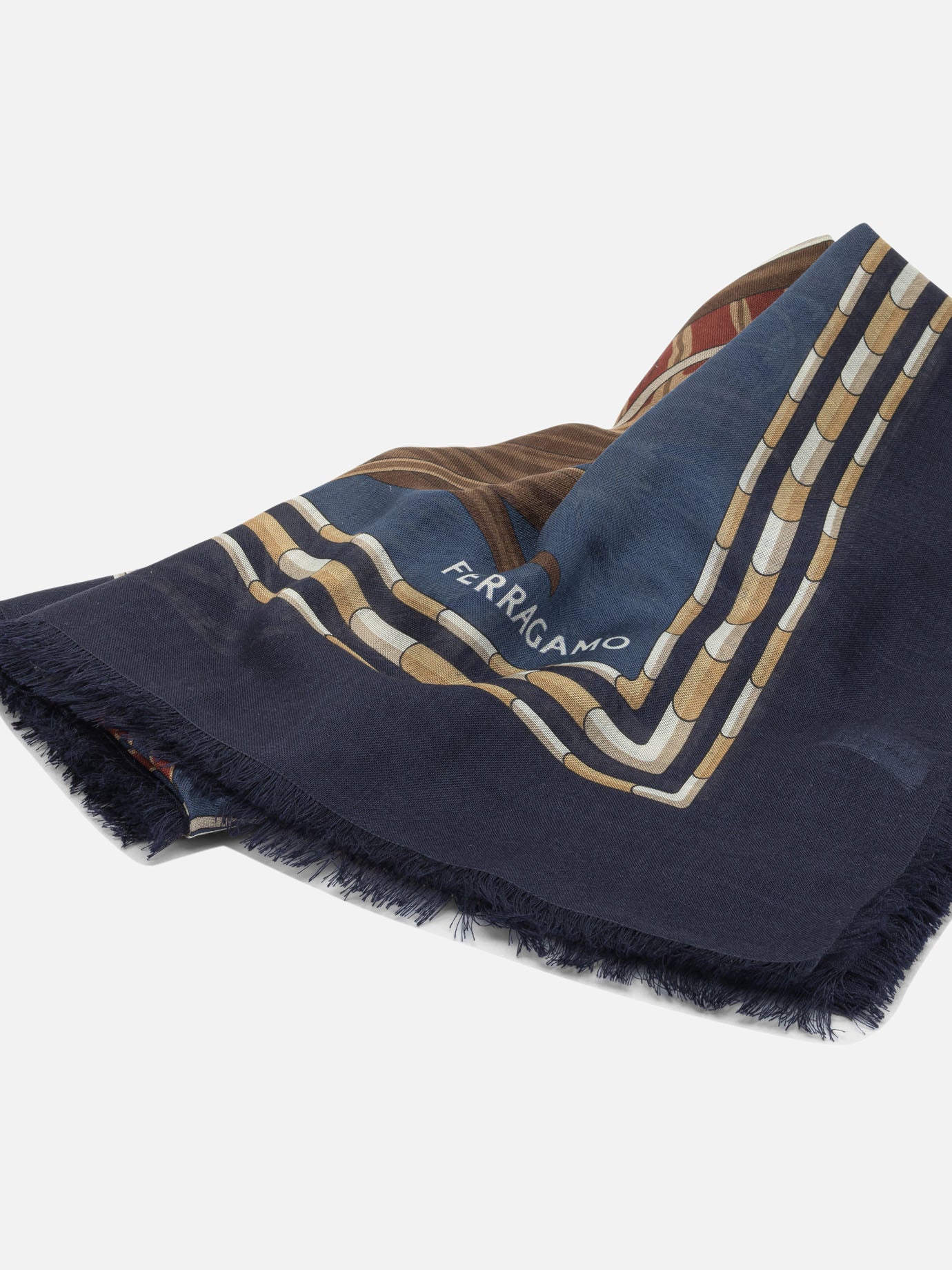 Silk scarves 0790817  Blue - Ferragamo Women | PDP | VIETTI Online Store | Zoom-Modal_2
