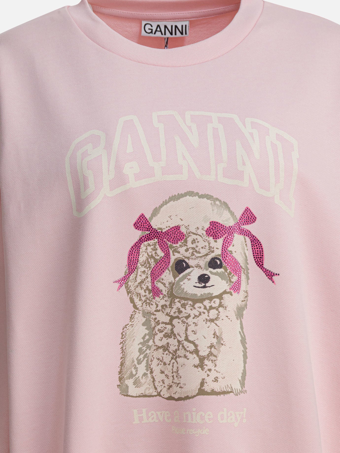 Crewnecks Logo  Pink - Ganni Women | PDP | VIETTI Online Store | thumbnail_3