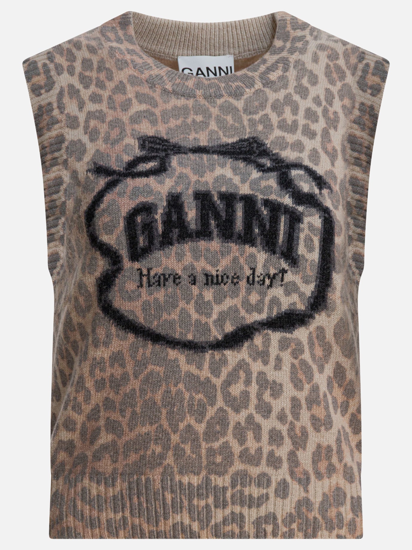 Vests Logo  Brown - Ganni Women | PDP | VIETTI Online Store | thumbnail