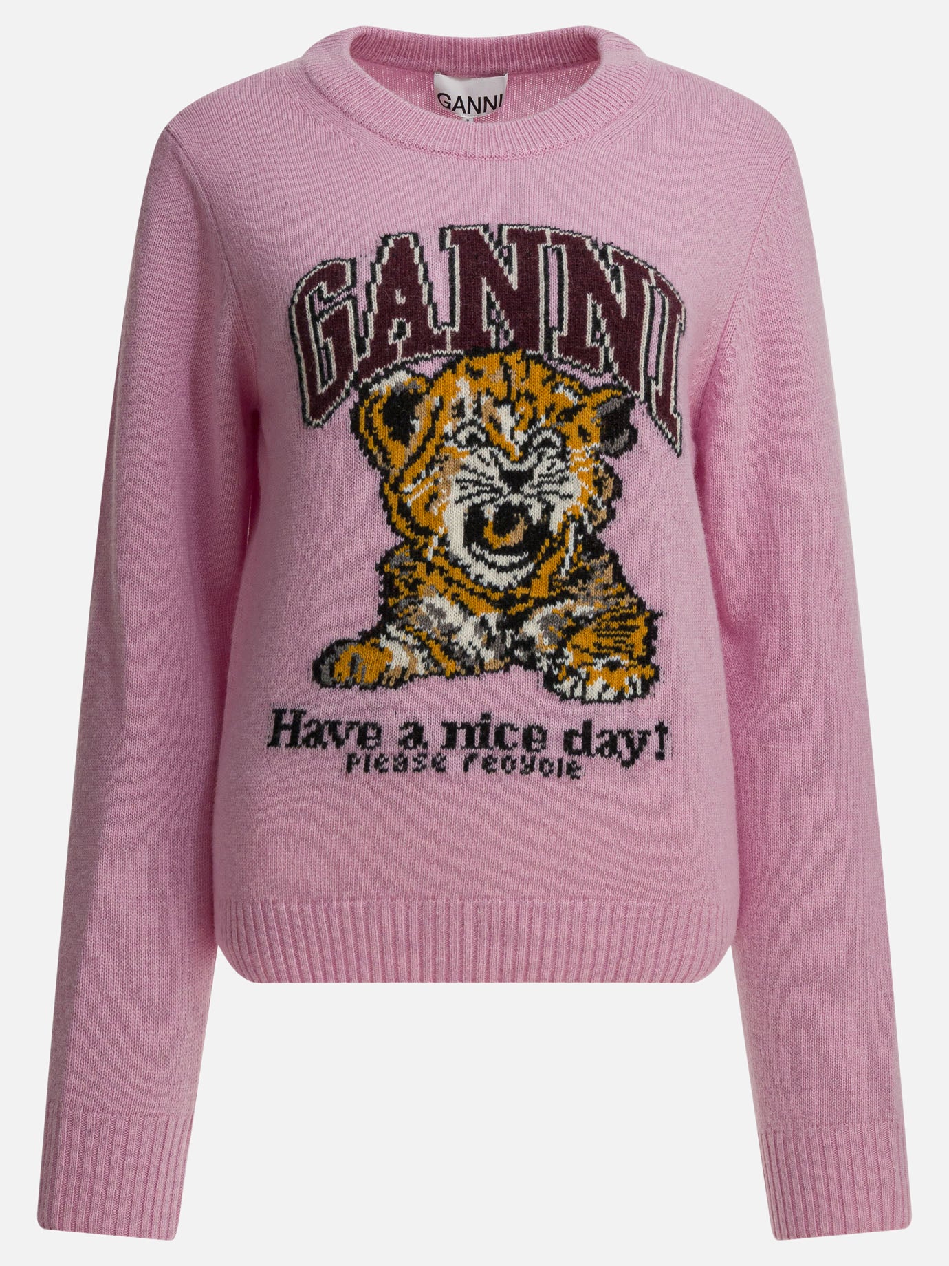 Crewneck sweaters Graphics  Pink - Ganni Women | PDP | VIETTI Online Store | thumbnail