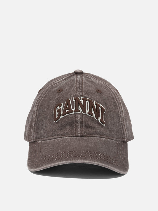 Baseball caps 100% organic cotton  Brown - Ganni Women | PDP | VIETTI Online Store 
