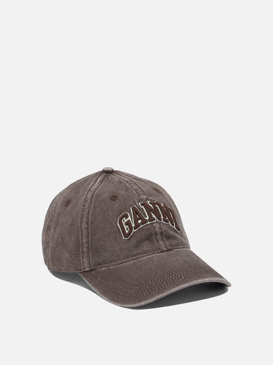 Baseball caps 100% organic cotton  Brown - Ganni Women | PDP | VIETTI Online Store | 2
