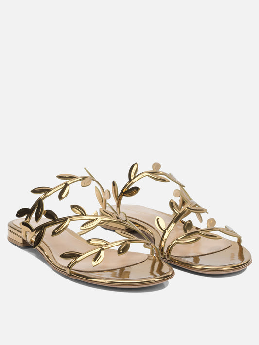 Flat sandals 100% leather - 100% leather  Gold - Gianvito Rossi Women | PDP | VIETTI Online Store | 2
