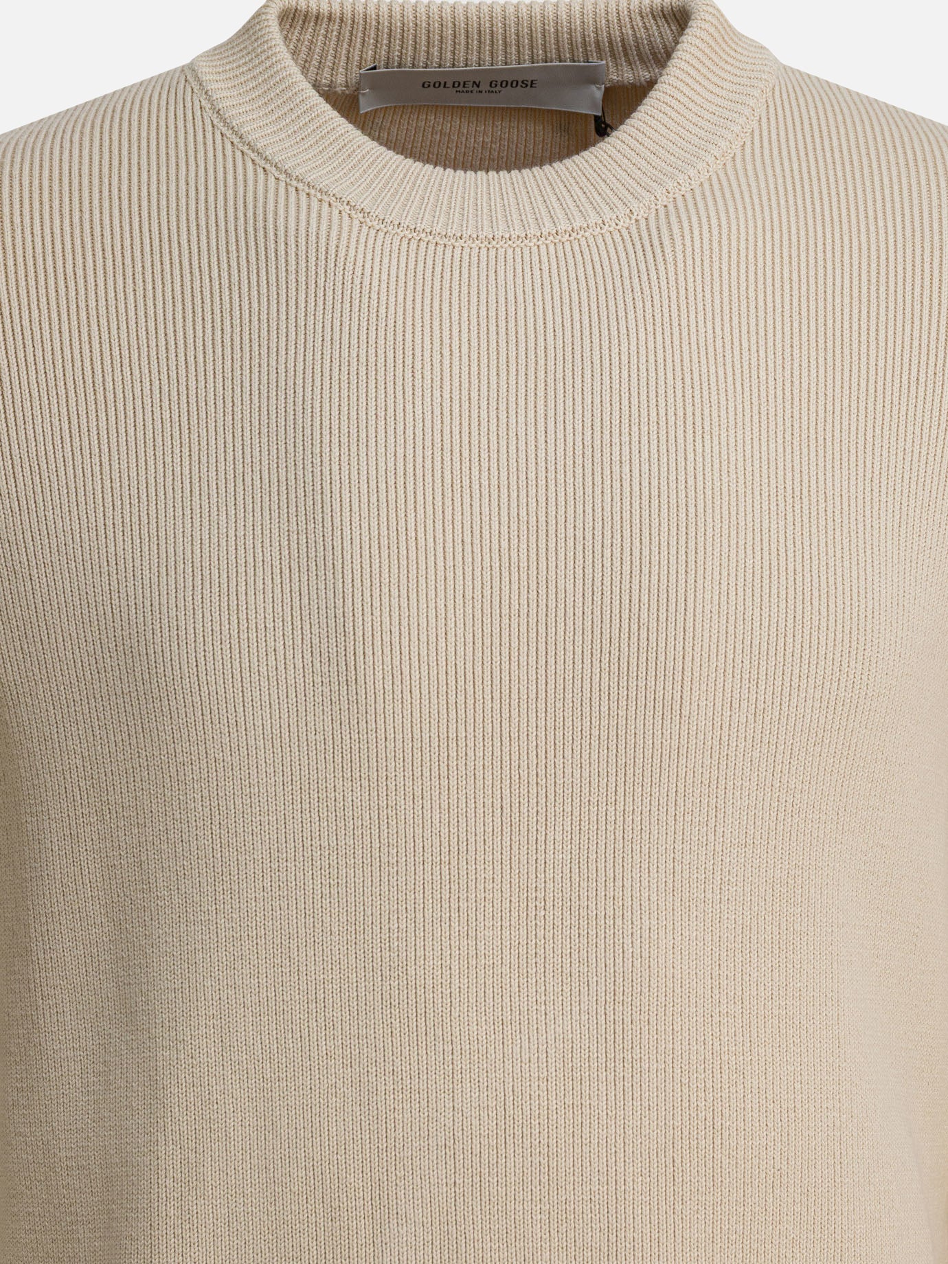 Crewneck sweaters Solid colour  Beige - Golden Goose Men | PDP | VIETTI Online Store | thumbnail_3