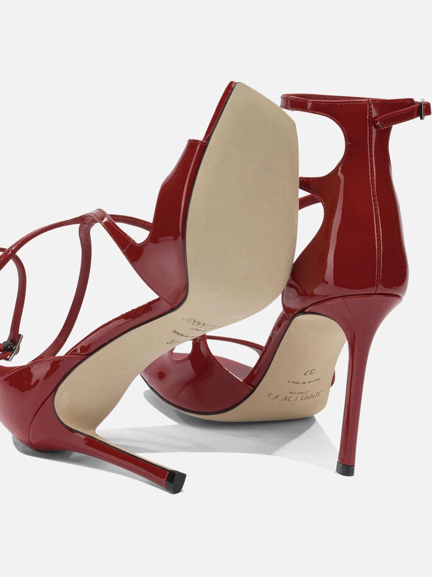 Heeled sandals 85% leather 5% salpa 5% plastic 5% metal - 100% calf  Red - Jimmy Choo Women | PDP | VIETTI Online Store | thumbnail_5