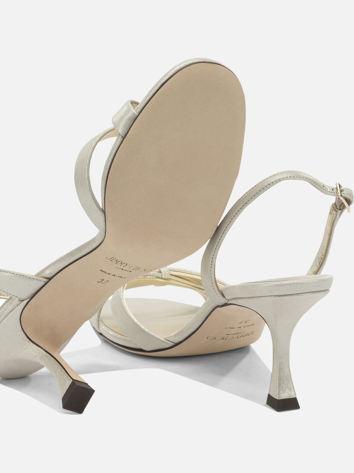 Heeled sandals 86% leather 5% salpa 4% plastic 5% metal - 100% calf  Gold - Jimmy Choo Women | PDP | VIETTI Online Store | Zoom-Modal_5
