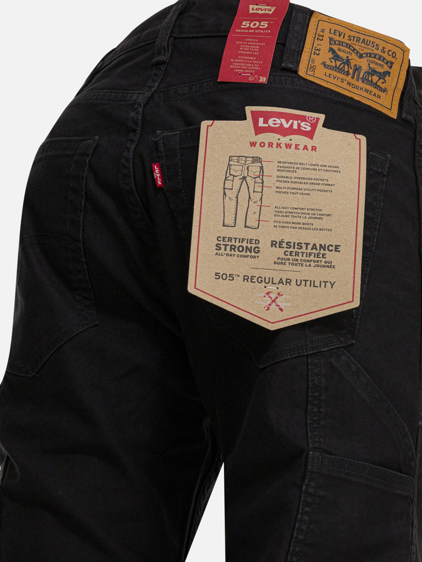Straight-leg jeans Solid colour  Black - Levi's Men | PDP | VIETTI Online Store | Zoom-Modal_4
