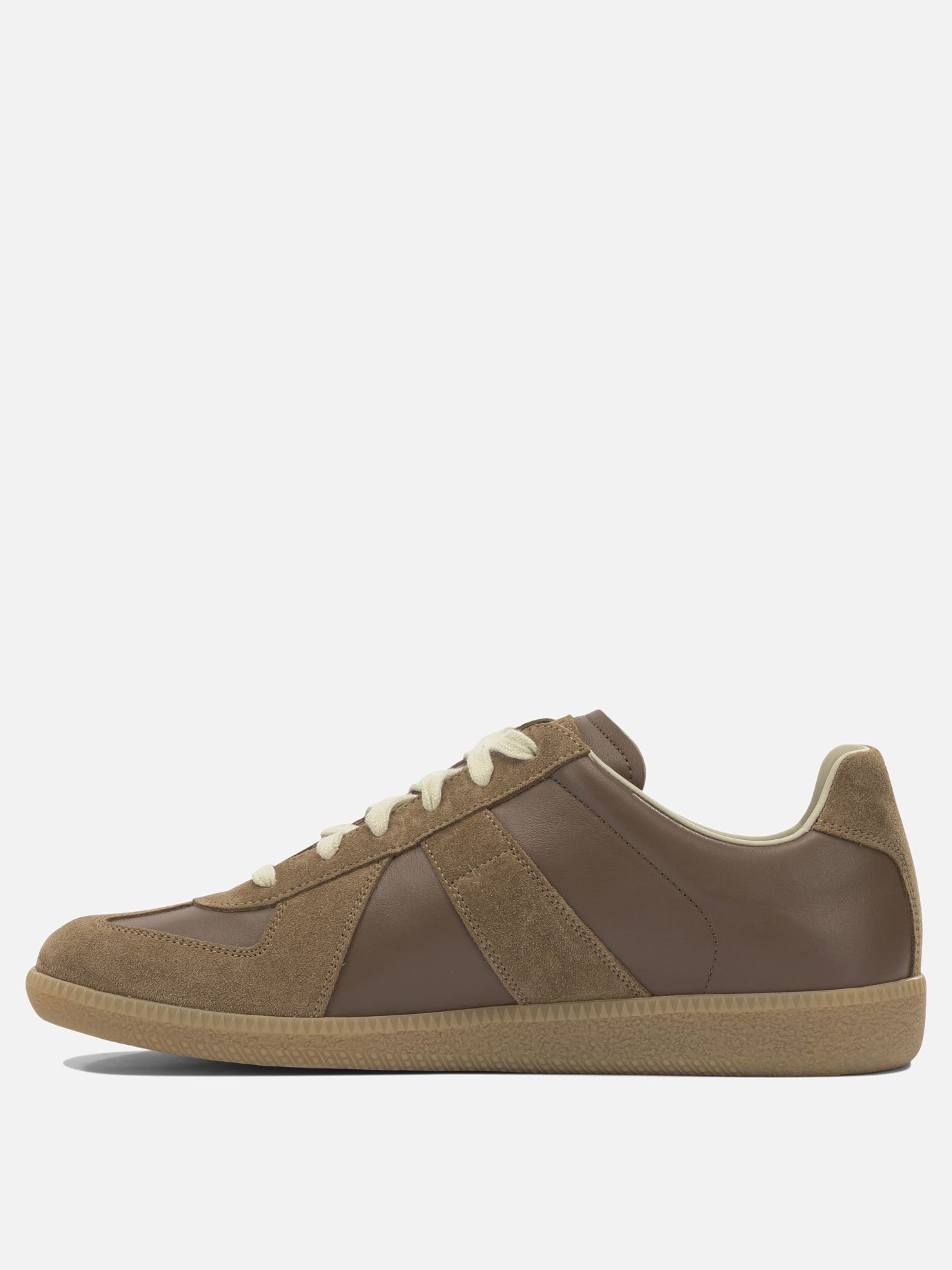 Low top sneakers 100% calf leather - 100% rubber  Brown - Maison Margiela Men | PDP | VIETTI Online Store | thumbnail_3