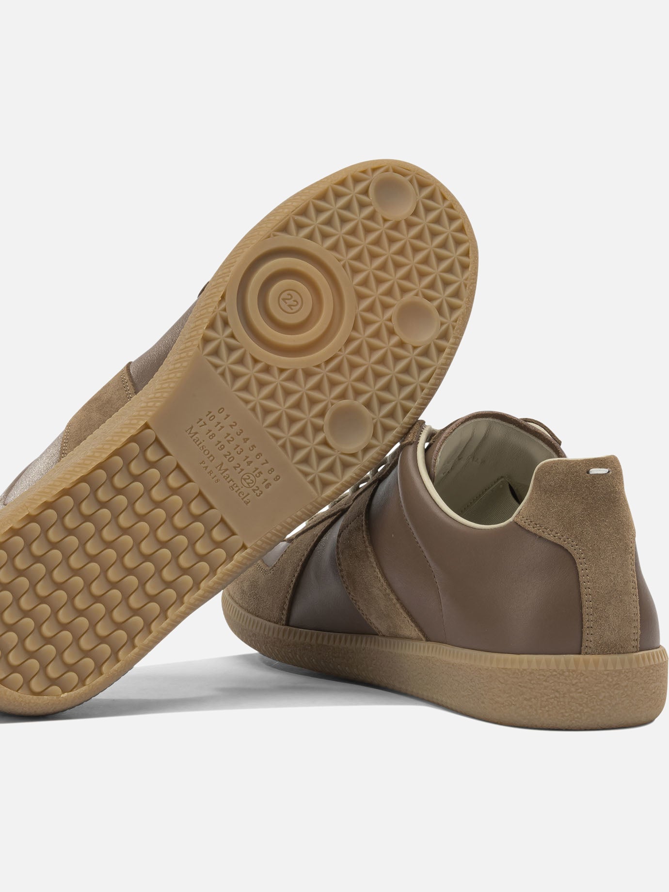 Low top sneakers 100% calf leather - 100% rubber  Brown - Maison Margiela Men | PDP | VIETTI Online Store | thumbnail_5