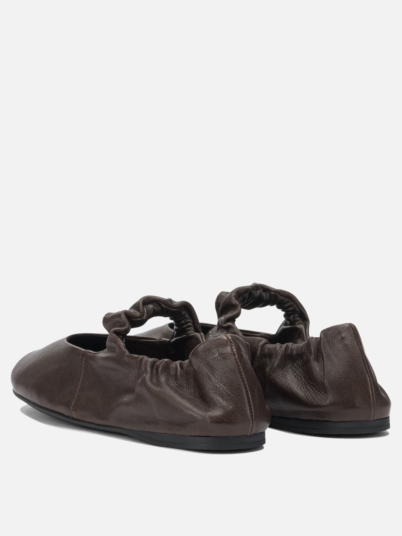 Classic ballet flats 100% lamb leather - 100% rubber  Brown - Miu Miu Women | PDP | VIETTI Online Store | thumbnail_4