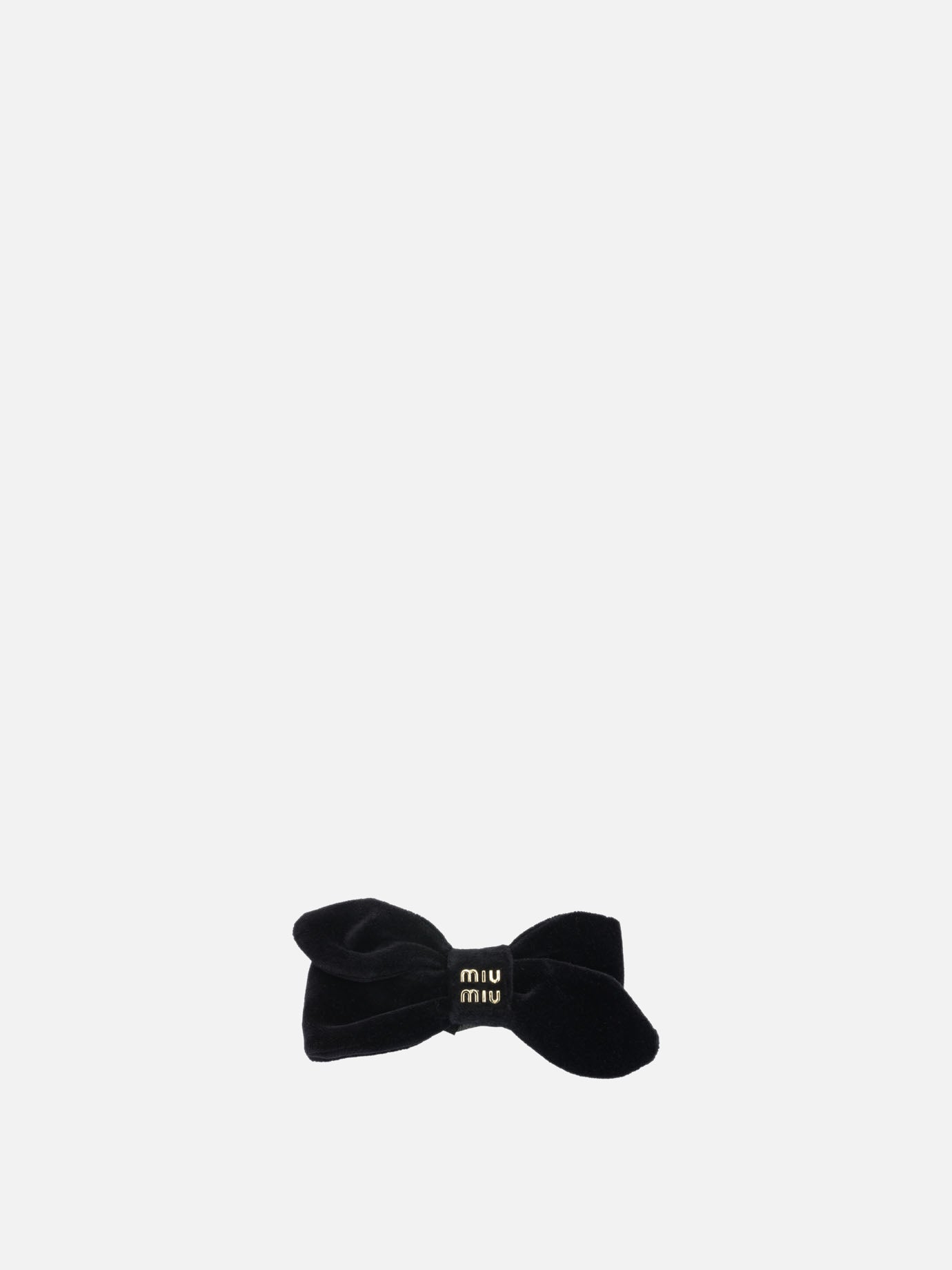 Hair clips 100% brass - 100% cotton - 100% lamb leather  Black - Miu Miu Women | PDP | VIETTI Online Store | Zoom-Modal
