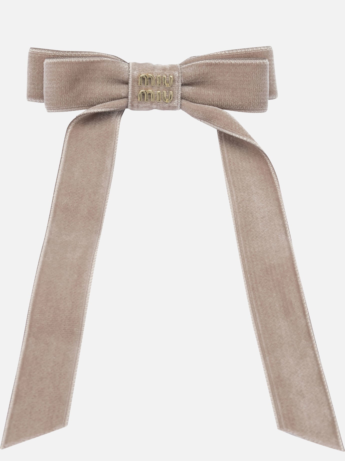 Hair clips 100% brass - 100% cotton  Pink - Miu Miu Women | PDP | VIETTI Online Store | Zoom-Modal
