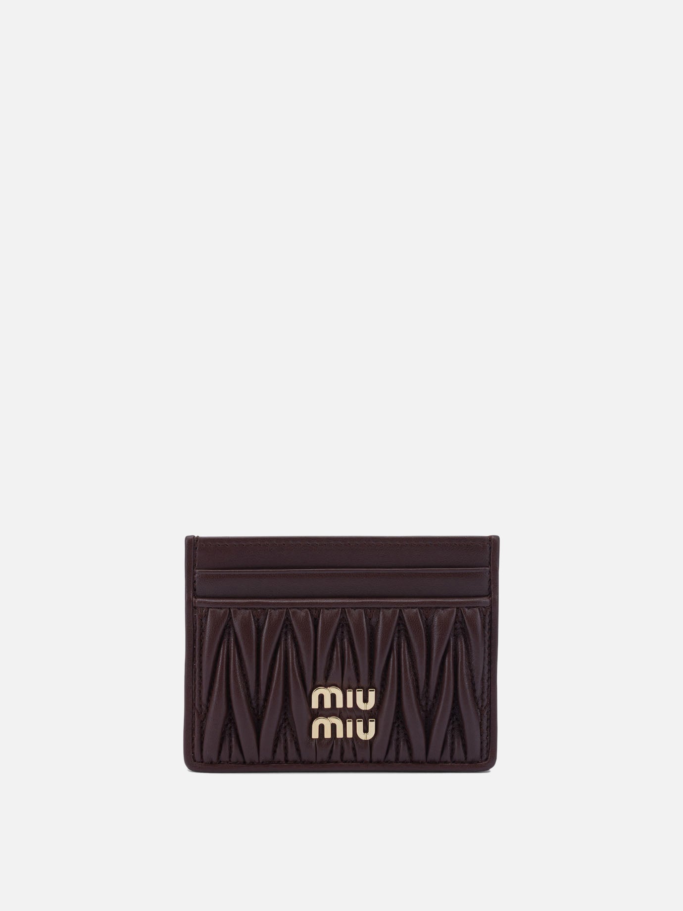 Card holders 100 % calf leather  Bordeaux - Miu Miu Women | PDP | VIETTI Online Store | thumbnail