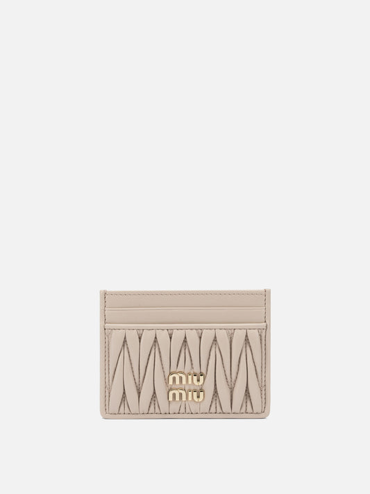 Card holders 100 % calf leather  Pink - Miu Miu Women | PDP | VIETTI Online Store 
