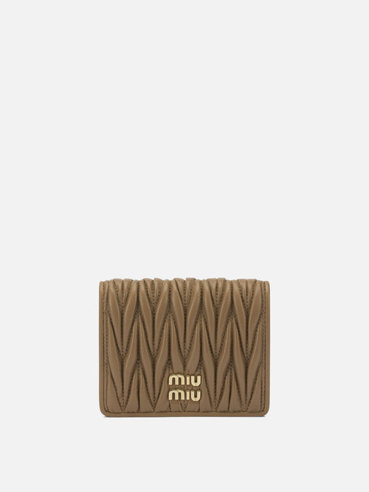 Wallets 100% lamb leather  Beige - Miu Miu Women | PDP | VIETTI Online Store 
