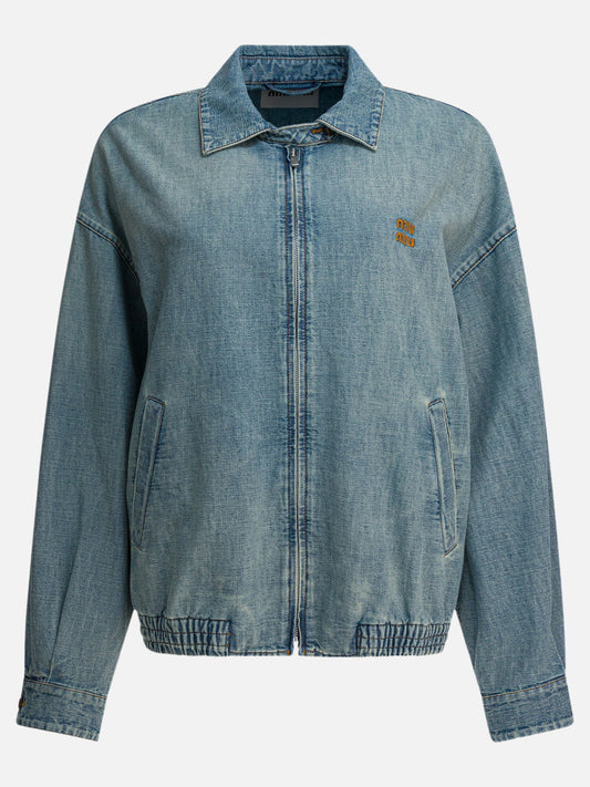 Denim jackets Logo  Light blue - Miu Miu Women | PLP | VIETTI Online Store 
