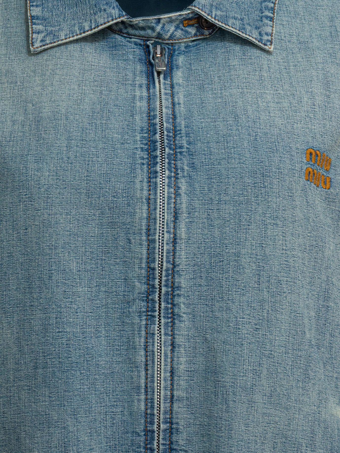 Denim jackets Logo  Light blue - Miu Miu Women | PDP | VIETTI Online Store | thumbnail_3